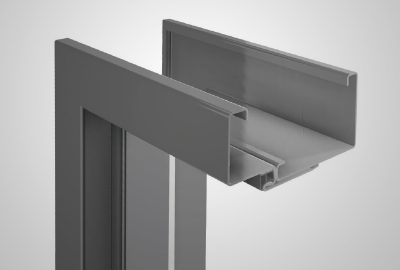 Steel adjustable non-rebated door frame